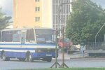 Захват автобуса в Луцке. Фото: скриншот Телеграм