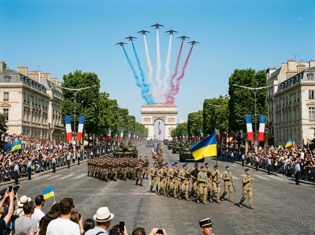 парад Франція Париж Єлисейські поля Бастилія