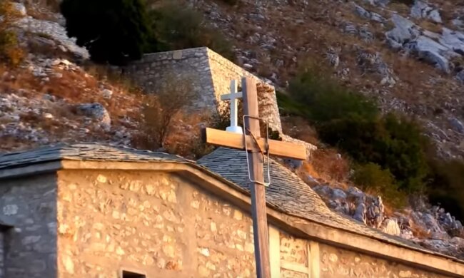 Афонська гора. Фото: скрін відео