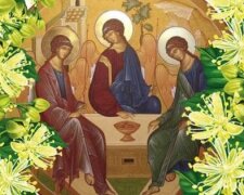 Освящение зелья на Троицу в украинской церкви