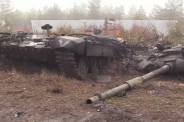 Розбита техніка рф. Фото: скріншот YouTube-відео