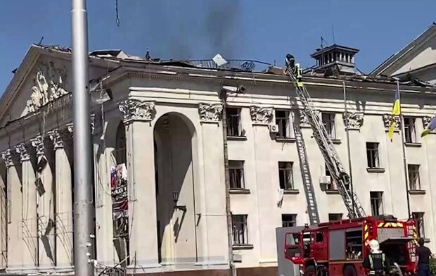 Ракетная атака по Чернигову. Фото: скриншот Telegram-видео
