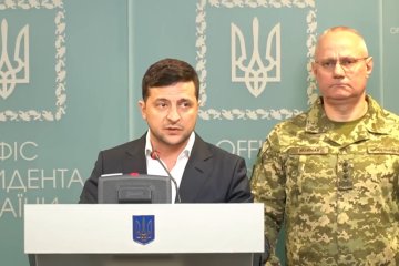 Президент Зеленский и глава Генштаба Руслан Хомчак. Фото: скрин Офис Президента