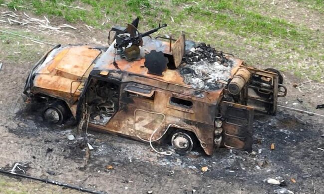 Разбитая техника оккупанта. Фото: Генштаб ВСУ