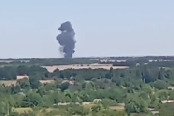 Пожежа в окупованому Дебальцевому. Фото: скріншот Telegram-відео