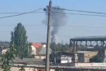 Взрыв в оккупированной Херсонской области. Фото: скриншот Telegram-видео