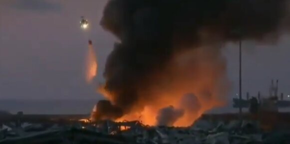 Взрыв в Бейруте. Фото: скриншот YouTube