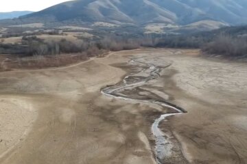 Пересохшее водохранилище. Крым. Фото: скриншот Facebook