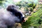 Горить техніка рф. Фото: скріншот YouTube-відео