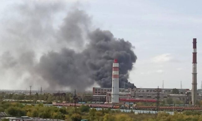 Взрыв на россии. Фото: Telegram