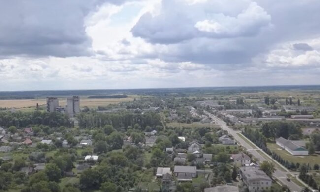 Населенный пункт в  Украине. Фото: скриншот YouTube-видео
