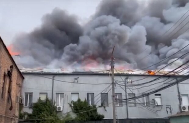 Пожар в Виннице. Фото: YouTube, скрин