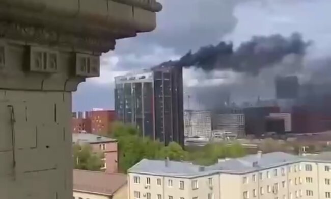 Пожежа в москві. Фото: скріншот Telegram-відео