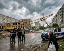 буревій Полтава будівельний кран негода