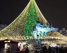 Новогодняя елка в Киеве. Фото: скриншот YouTube-видео
