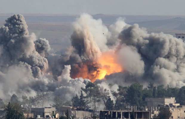 Бомбардировка в Сирии