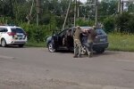 Співробітники ТЦК затримують чоловіка. Фото: скріншот YouTube-відео