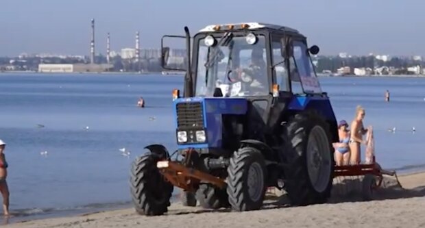 Тонны зелени: в Одессе очистили пляжи от водорослей и другого мусора, фото