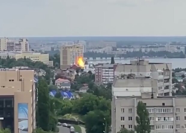Взрыв в Воронеже. Фото: Telegram