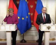 Владимир Путин и Ангела Меркель. Фото: скриншот YouTube