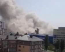 Взрыв в оккупированной Новой Каховке. Фото: скриншот Telegram-видео