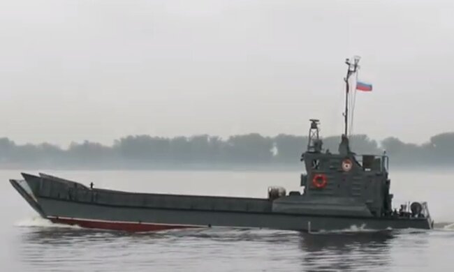 Десантний катер рф. Фото: скріншот YouTube-відео
