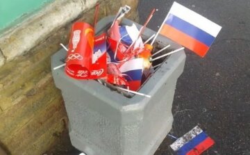 Российские флаги. Фото: скриншот YouTube-видео