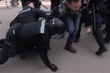 Полиция, протест. Фото: скрин ТСН