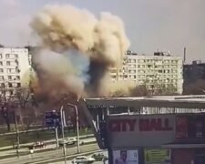 Ракетний удар у Запоріжжі. Фото: Telegram