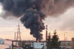Пожар на рф. Фото: скриншот Telegram-видео