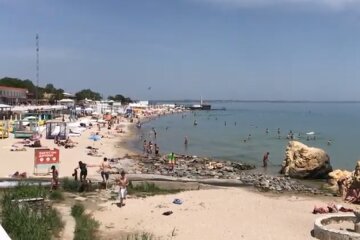 Пляж Ланжерон в Одессе. Фото: скриншот YouTube