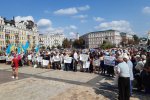 Верующие Киевского патриархата провели митинг в поддержку Филарета