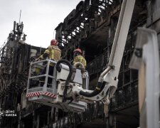 Повреждённый ТРЦ «Квадрат» на Лукьяновке после российской атаки 24 мая