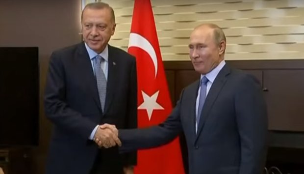 Эрдоган с Путиным, скриншот YouTube
