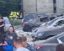 Киев после атаки "шахедами". Фото: скриншот Telegram-видео