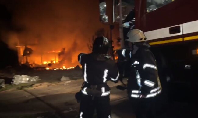 Пожар. Фото: скриншот Telegram-видео