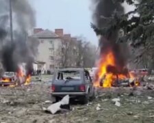 Ракетный удар по Славянску. Фото: Telegram