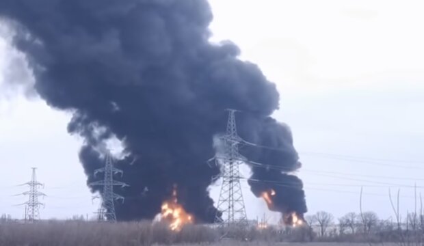 Пожар на нефтебазе рф. Фото: скриншот YouTube-видео