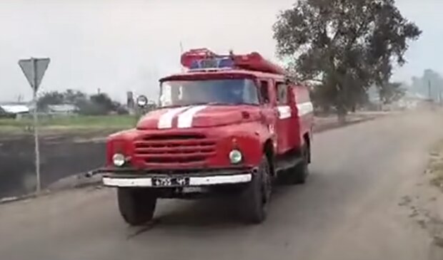 Пожар в на Донбассе. Фото: скриншот YouTube