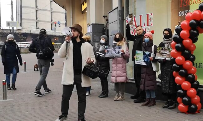 Протест в Киеве. Фото: скриншот Youtube-видео