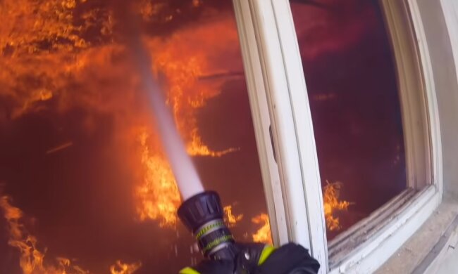 Пожежа. Фото: скріншот YouTube-відео