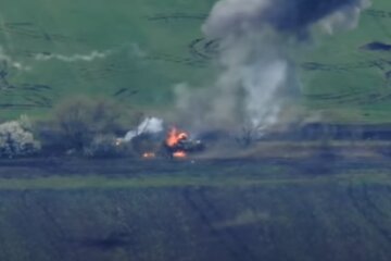 Горит танк рф. Фото: скриншот YouTube-видео