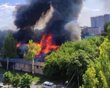 Пожежа в Донецьку. Фото: Telegram