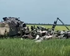Сбитый вертолет рф. Фото: скриншот YouTube-видео