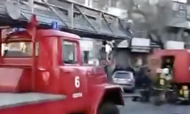 Пожар в Одессе. Фото: скриншот Youtube