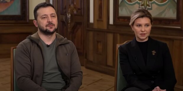 Олена та Володимир Зеленські. Фото: скріншот YouTube-відео