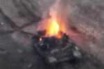 Горит танк рф. Фото: скриншот YouTube-видео
