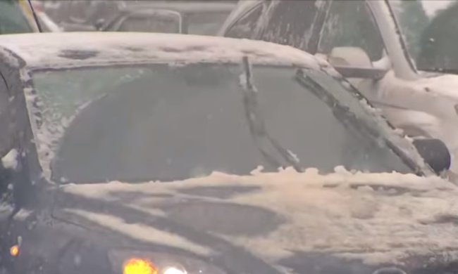 Снегопад. Фото: скрин Факти ICTV