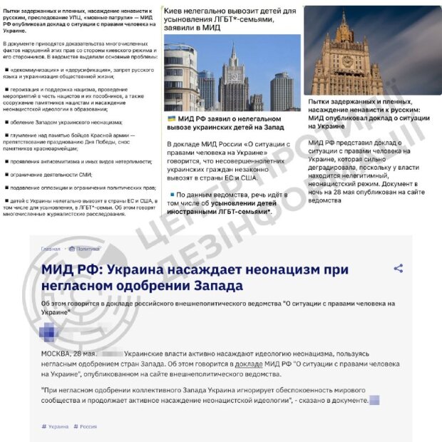 Центр протидії дезінформації: доповідь мзс рф про права людини