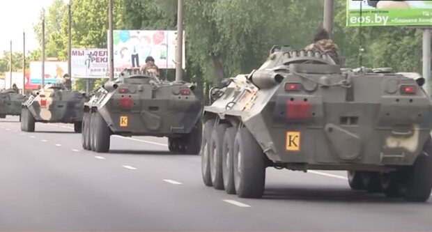 Військова техніка в білорусі. Фото: скріншот YouTube-відео